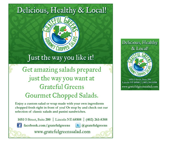 Grateful Greens restaurant ads Grateful Greens restaurant ads